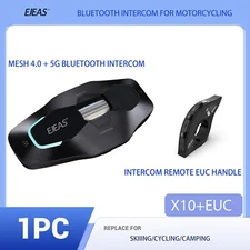 EJEAS X10 Motorcycle Mesh Intercom 10Rider 3000m Bluetooth Headset Remote Handle