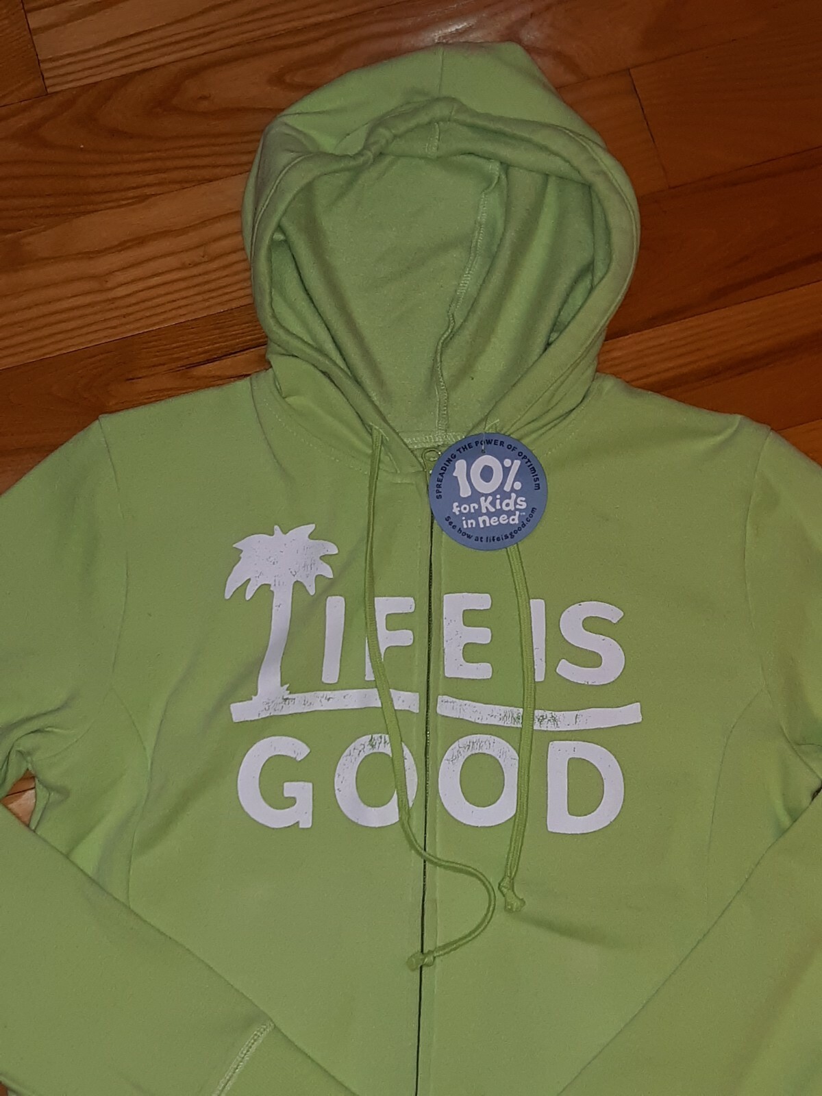light green hoodie