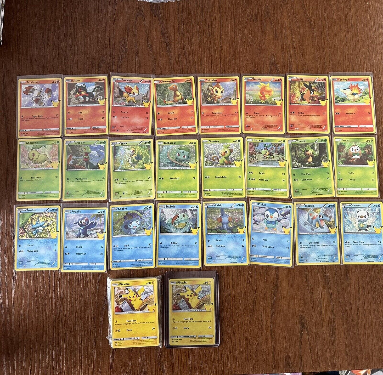 Pokemon 25th Anniversary McDonald’s 2021 Promo FULL MASTER SET HOLO 50/50 