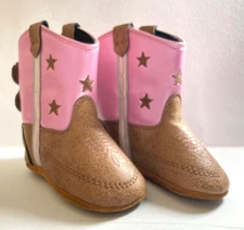 INFANT Girls Cowboy Boots LIL BOOT BARN Size 3 (see size chart) Cowpoke SLIP ON