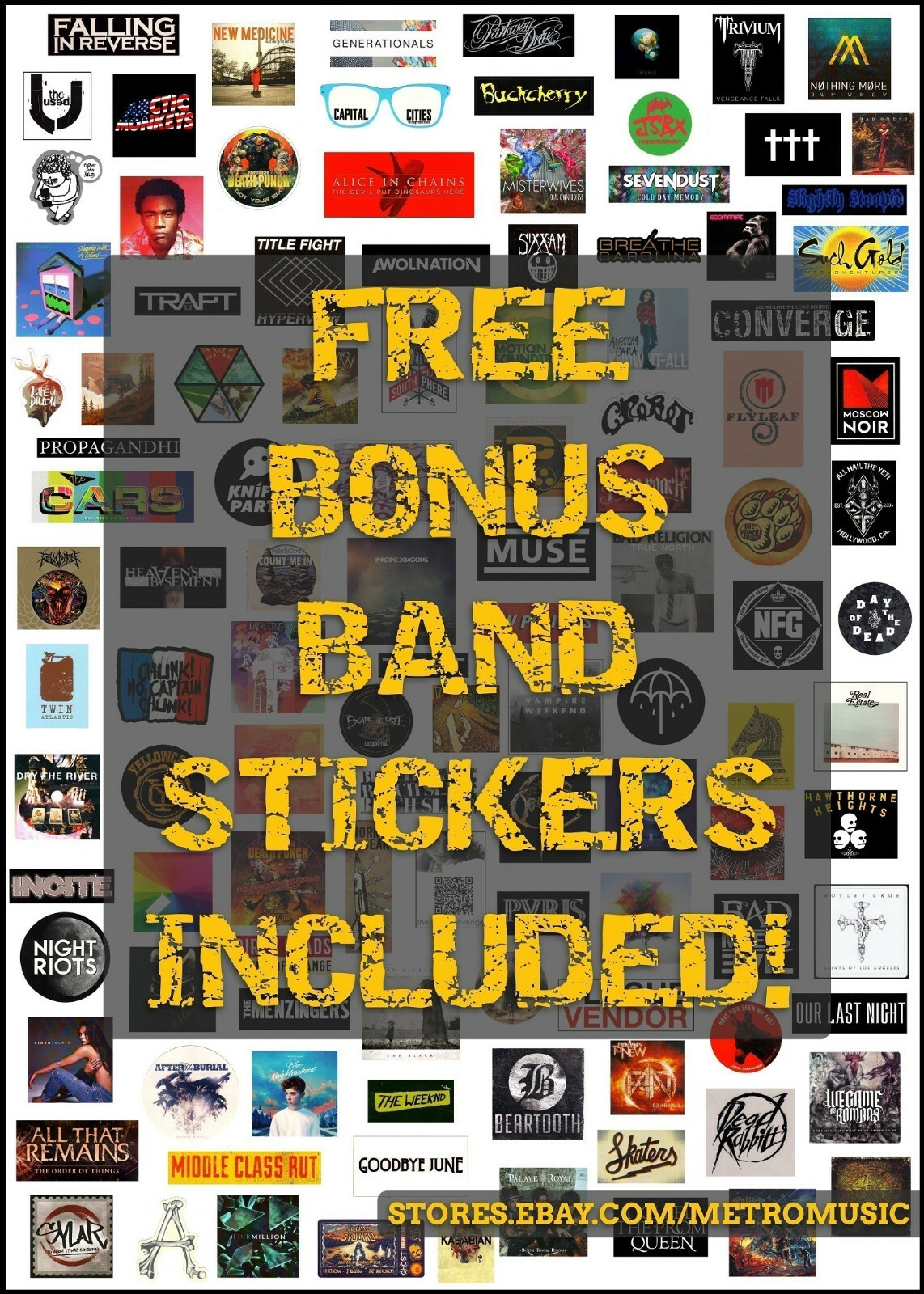 TYPHOON White Lighter Ltd Ed RARE Sticker +BONUS Rock Alt Indie Folk Stickers!