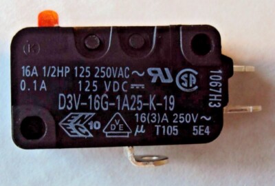 NEW OMRON Basic Snap Action Switch 16A 125/250VAC,Box of 100, D3V-16G-1A25-K -19