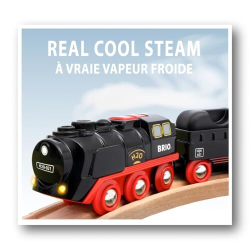 BRIO World 33884 batteriebetriebene Dampfeisenbahn Holz pädagogisches Spielzeug Geschenk Kleinkind - Bild 6 von 8