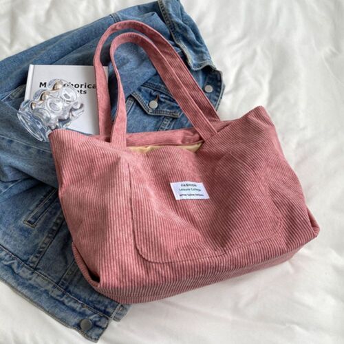 Women Canvas Shoulder Crossbody Bag Large Capacity Totes Pure Color Handbag - Picture 10 of 16