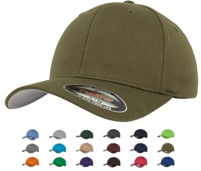 Flexfit Wollige gekämmte Baseballkappe Mütze mit gebogenem Schirm [Kind bis Erwachsene]