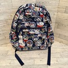 VERA BRADLEY CAMPUS BACKPACK SNOW GLOBES Cotton Quilted Navy Blue Multi NWT $125