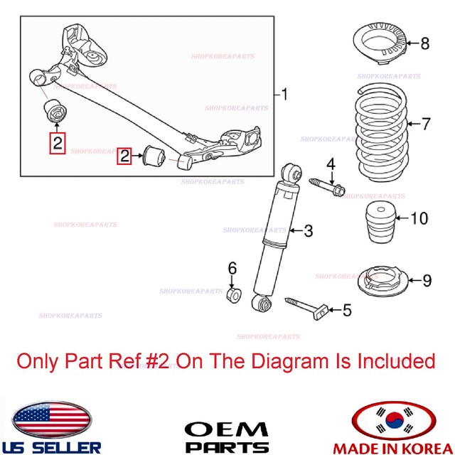 Kia OEM 1216 Rio Rear Suspensionbushings 551601W000 for sale online