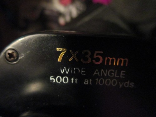 SEARS 7 x 35 mm Model #445 WIDE ANGLE 500 ft / 1000 Yds BINOCULARS~Carrying Case - Picture 4 of 4