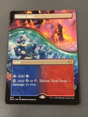Shivan Reef Borderless X1 Dominaria United Nm Cond See Pics Front/back