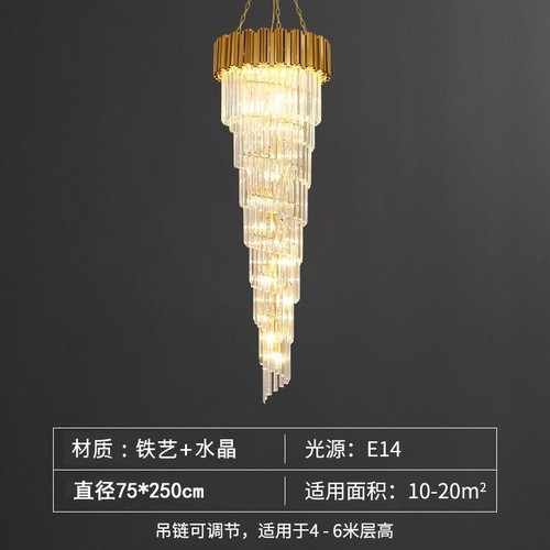 Luxury Golden Chandelier LED Crystal Pendant Lamp Dining Room Ceiling Light Loft - Picture 30 of 30