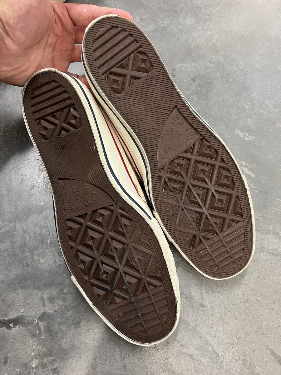 VINTAGE 70s MADE IN USA CONVERSE ALL STAR CHUCK TAYLOR Cream 11.5