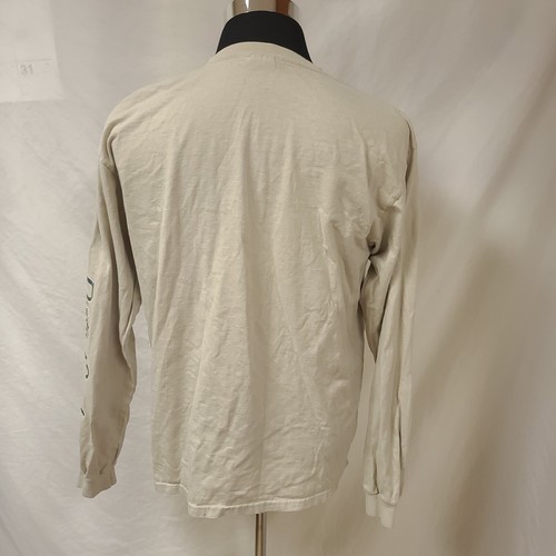 Vtg Mustang Ranch Rope'em and Ride'em Dirty Cowboy Long Sleeve Large Tan T-Shirt - Picture 6 of 12