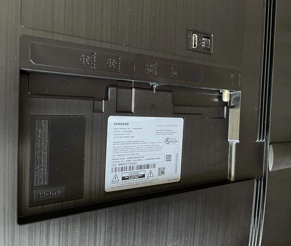 NY Samsung 55" AU8000 Crystal 4K UHD Smart HDR TV UN55AU8000F UN55AU8000FFXZA - Image 3 of 4