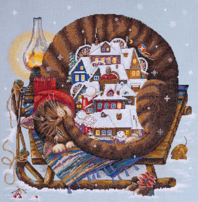Merejka Counted Cross-Stitch Kit Cozy Winter K-107