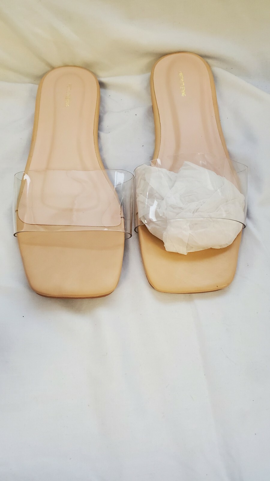 Sandali Pretty Little Thing Tan taglia 6 nuovi lotto #1781