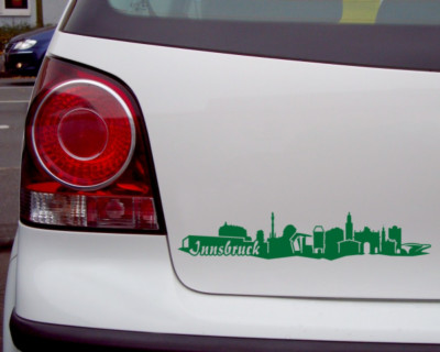 Samunshi Innsbruck Skyline Aufkleber   25 Farben 8 Größen 