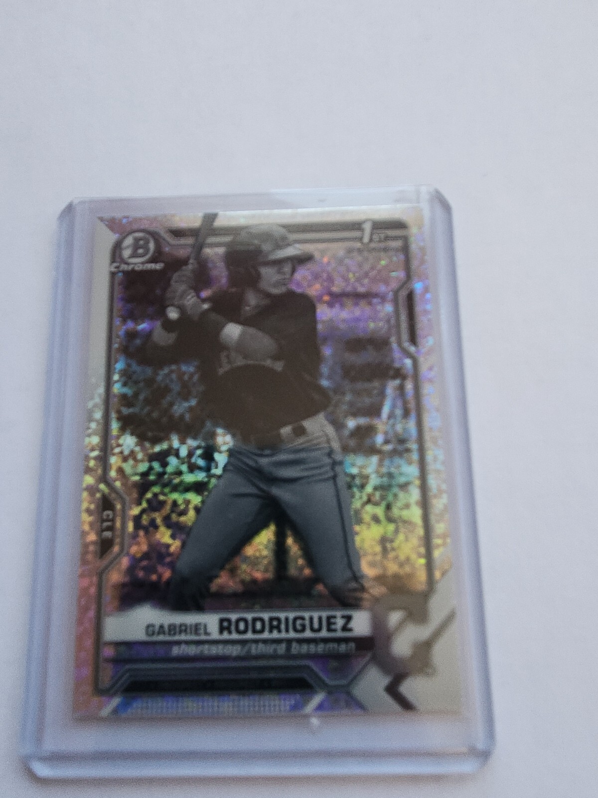 2021 Bowman Chrome Gabriel Rodriguez Black White Mini Diamond Refractor #BCP-180
