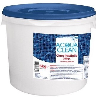 CLORO TRICLORO 90% IN PASTIGLIE PASTICCHE 200GR 25KG PULIZIA ACQUA PISCINE 31454 - Foto 1 di 1