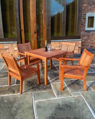 Wooden Garden Furniture Set Seater Rowlinson Seater Outdoor