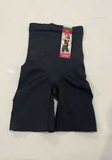 Maidenform Size Large Black 12433 High Waist Thigh Slimmer 360 Firm Control New