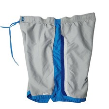 Nike Board Shorts Men's Extra Large XL Front Pockets Gray / Aqua Blue Trunks