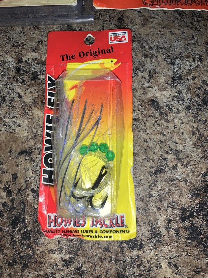 Equipo de pesca de salmón en el lago Michigan buzos desairados intermitentes mosca Foto 4 de 4