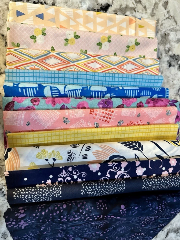 Grab Bag (2.5lb) Quilt Quality Cotton Assorted 12 Half Yards or larger - Image 2 of 2