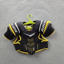 Bauer Boys Hockey Pad M Black Logo Text Supreme 170 Shoulder Pads