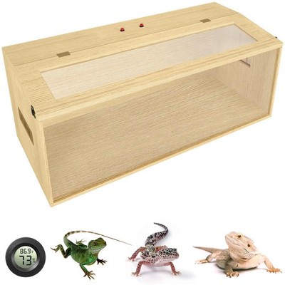 80 Gallon Reptile Terrarium, Large Snake Enclosure, Lizard and Leopard Gecko ...