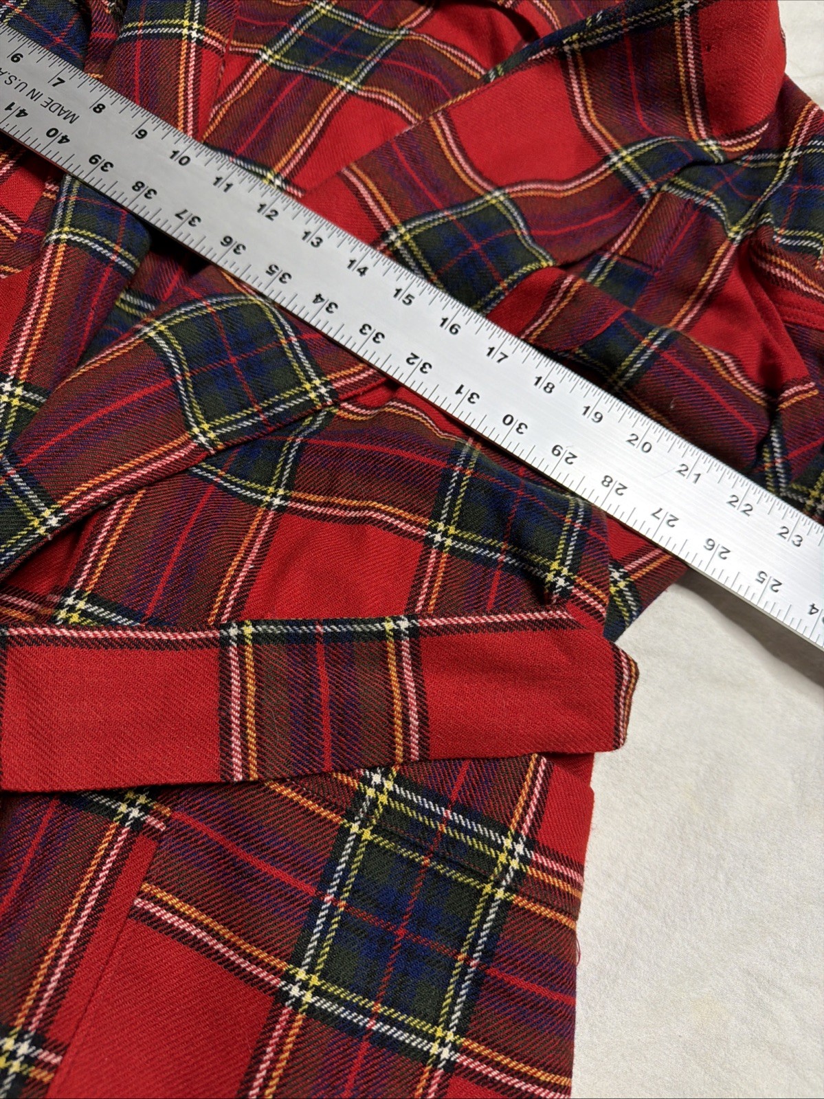 Pendleton Woolen Robe Plaid Medium Red Black Pure… - image 7