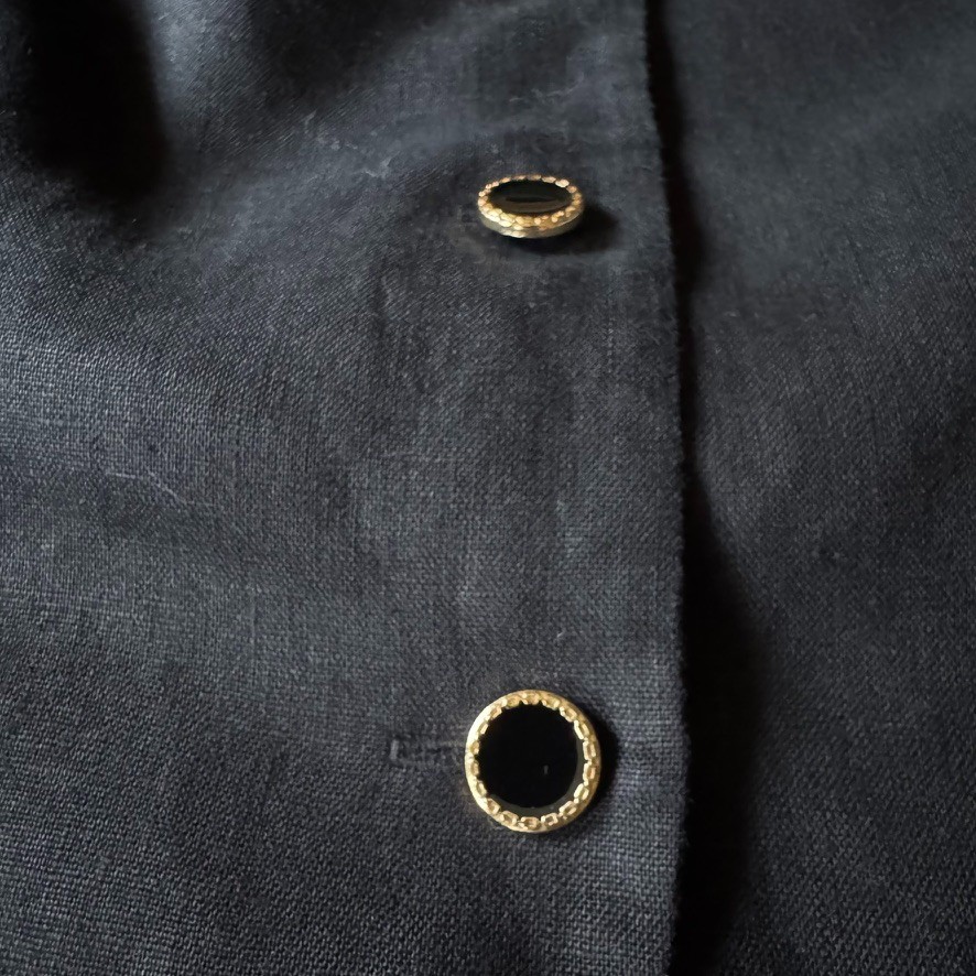 Reformation Womens 18 Linen Top Es Vest Sleeveless Gold Button Buckle Back