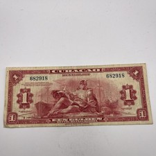 1942 Curacao 1 Gulden Bank Note