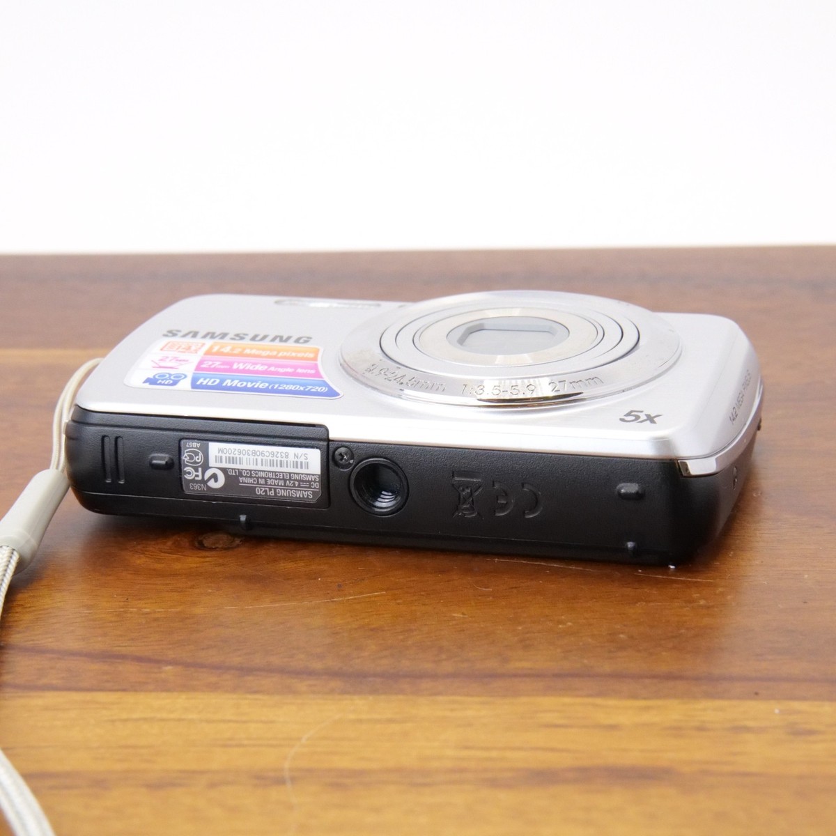 Samsung PL20 Digital Camera 14.2MP 5x Zoom Silver Tested No