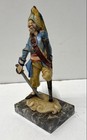 Vintage Pirate Figurine Depose Italy 7 Inch Resin on Carrara Marble Base — photo 3
