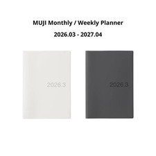 MUJI 2026 Mar Start Monday Monthly Weekly Planner B6 Dark Gray White Gray