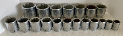 Proto Professional USA 3/4'' Drive 12 pt Sockets 19 Huge Sockets