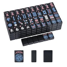 American Mahjong Tiles (1.2”,Tiles Only), 166 Mahjong Tile Set with Black Color