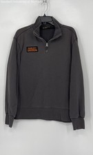 Harley-Davidson Men's Gray 1/4 Zip Pullover Top Sz Slim L