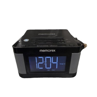 Memorex MC8431 Digital Clock Radio Black LCD Display Snooze AM/FM Battery Backup