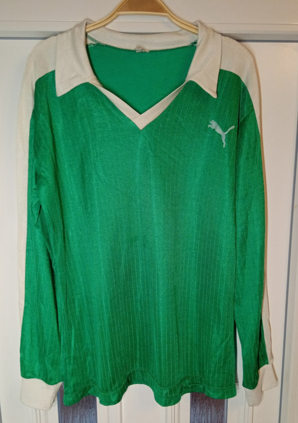Vintage 1980s Puma Soccer Jersey Football Shirt Jersey #11 Size 7