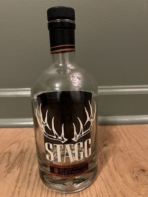 Stagg Kentucky Straight Bourbon Whiskey Bottle - Barrel Proof. UNRINSED 