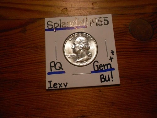 1955 Washington Quarter Gem BU+ SPLENDID!!!! PQ!!!! COOOOOOOOL!!!!!!