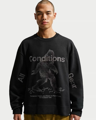 #ad Nike ACG Tuff Fleece Therma Fit Pullover Crew Neck Sweatshirt IF1490 010 Size M $109.90