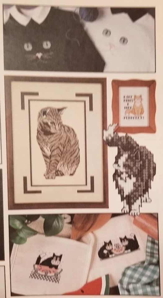 LEISURE ARTS magazine CATS GALORE 66 cross stitch designs - Image 4 of 4