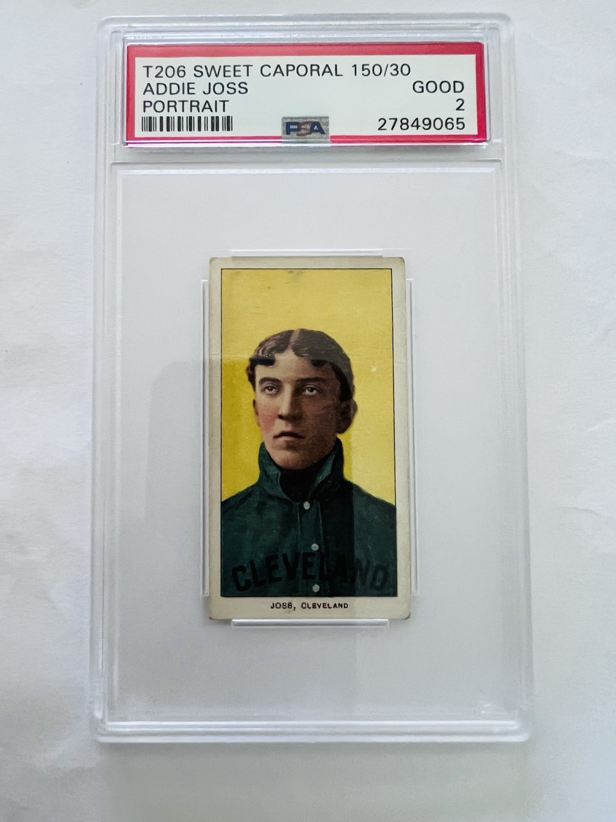 1909-11 T206 - Addie Joss 150 Factory No. 30 Back Portrait (RC) PSA 2