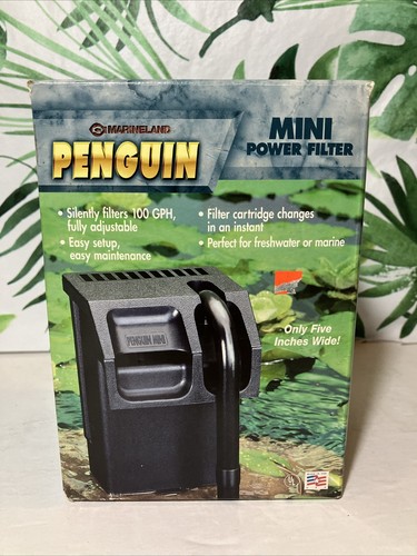 Marineland Penguin Mini Power Filter (PF0099) for up to 10 gallon tanks 100 GPH - 第 1/5 張圖片