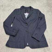 Talbots Aberdeen Single Breasted Blazer Jacket Womens 6 Blue Two Button Classic