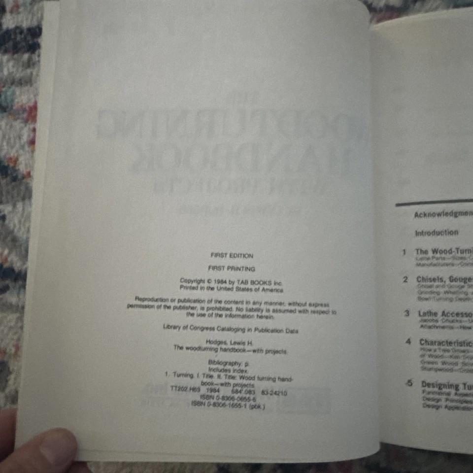 The Woodturning Handbook: With Projects by Lewis H. Hodges, 1984, 1st Ed/1st Prt - Image 3 of 4