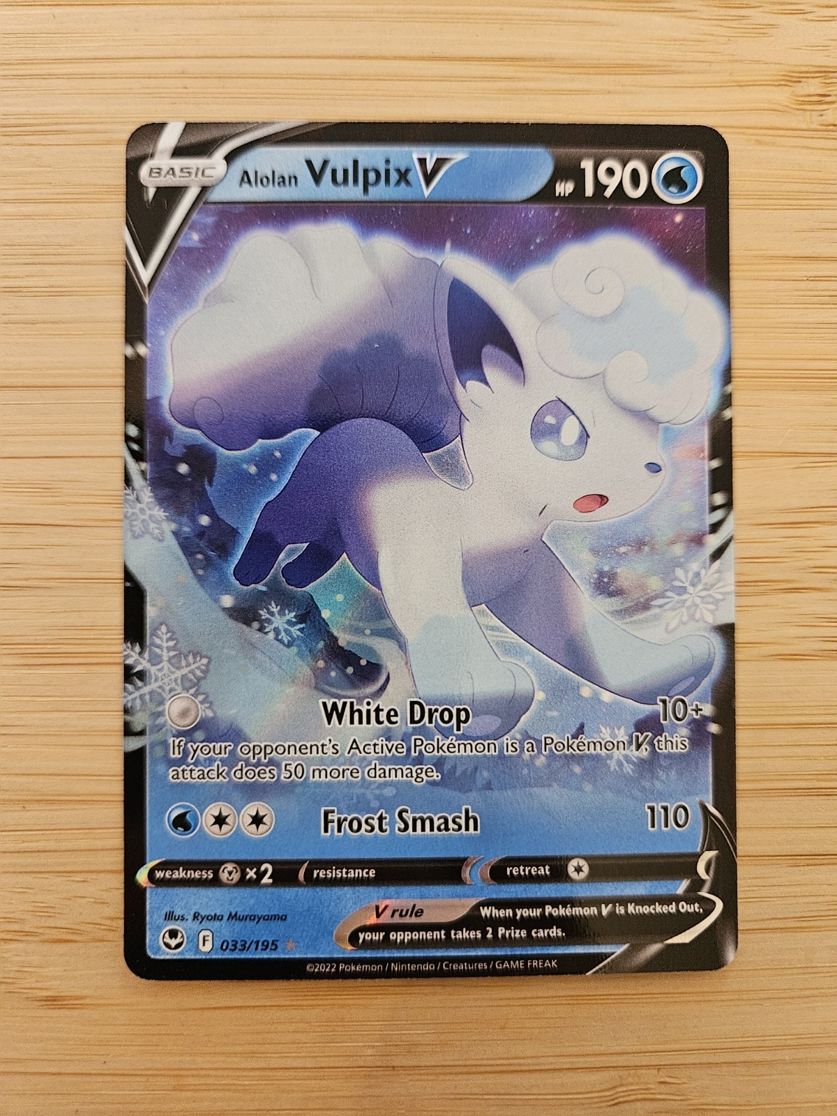 Alolan Vulpix V 033/195 Silver Tempest NM Ultra Rare Pokemon Card