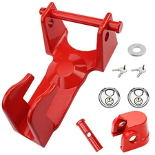 Gooseneck Trailer Hitch Lock w/ 2x key lock For RV Heavy Duty Trailers Red